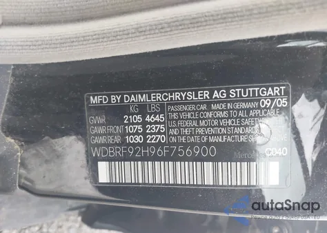 2006 Mercedes-Benz C 280 Luxury 4Matic z USA, uszkodzony, nr VIN WDBRF92H96F756900